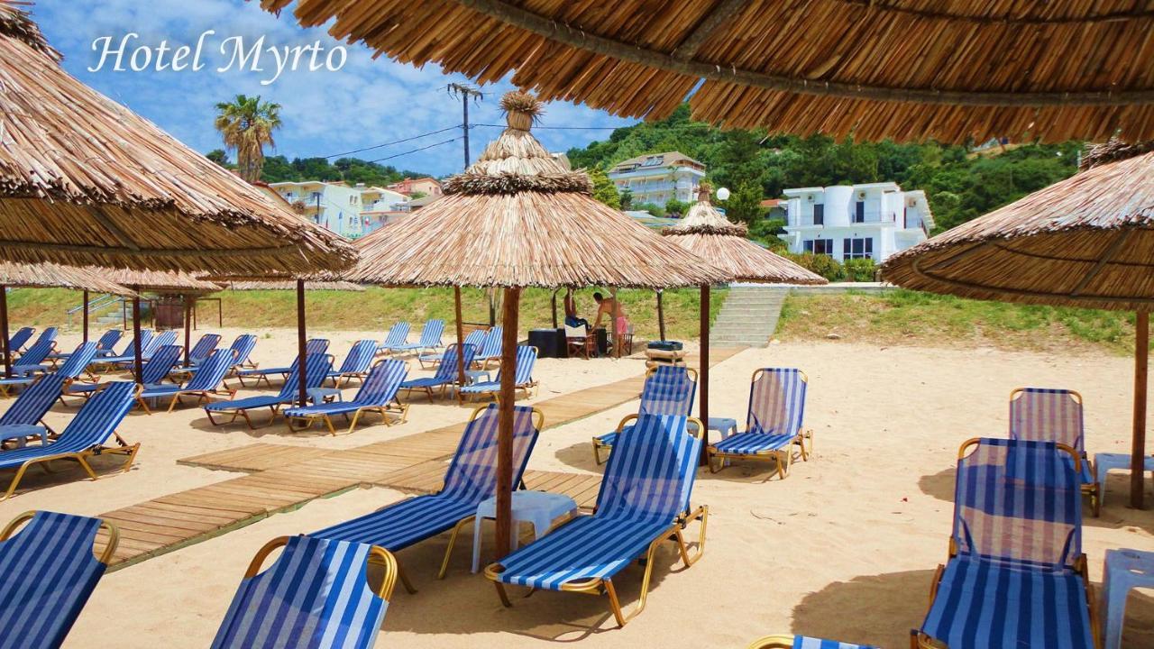 Mirto Beach Hotel & Restaurant Vráhu-part Kültér fotó